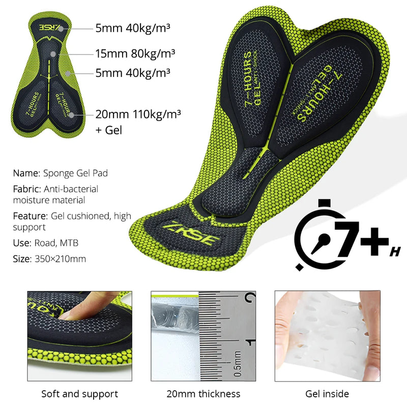 Men's Cycling Bib Shorts Seamless Outdoor Wear Bike Ride | SAMAG