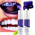 Purple whitening toothpaste, deep cleaning, stain removal, fresh breathing, daily household essential oral care, 30ml