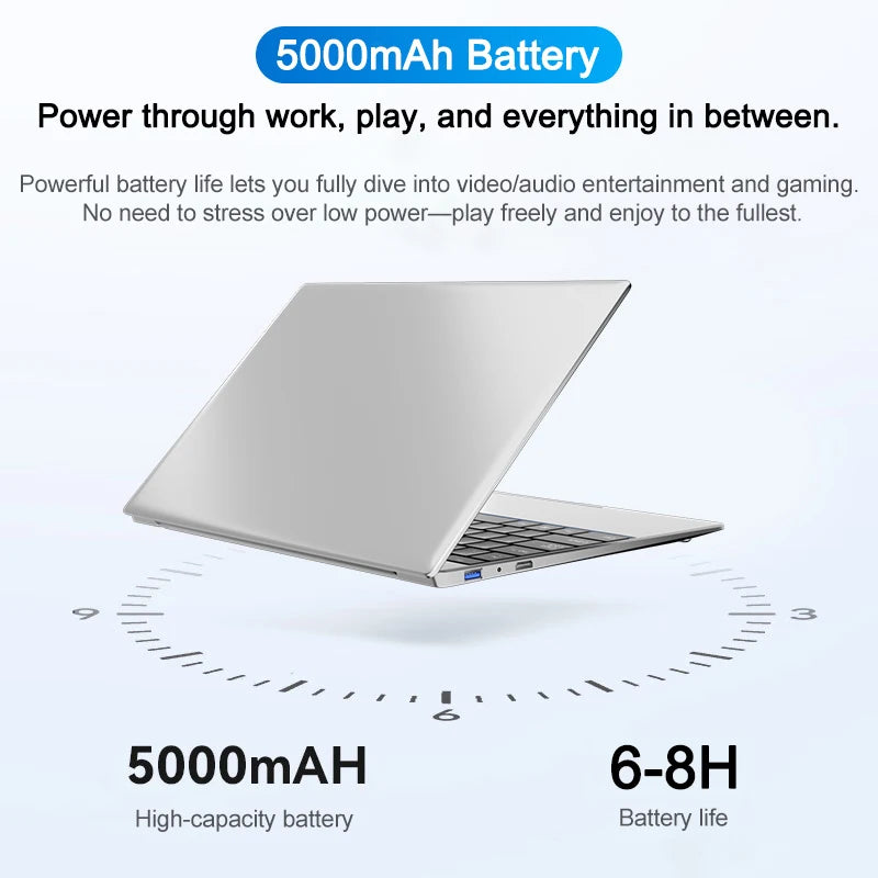 Intel i7 8650U 15.6 Inch Laptop 32GB RAM 2TB SSD 1TB SSD 1920x1080 Gamer Notebook Office PC High Performance Pro Unit