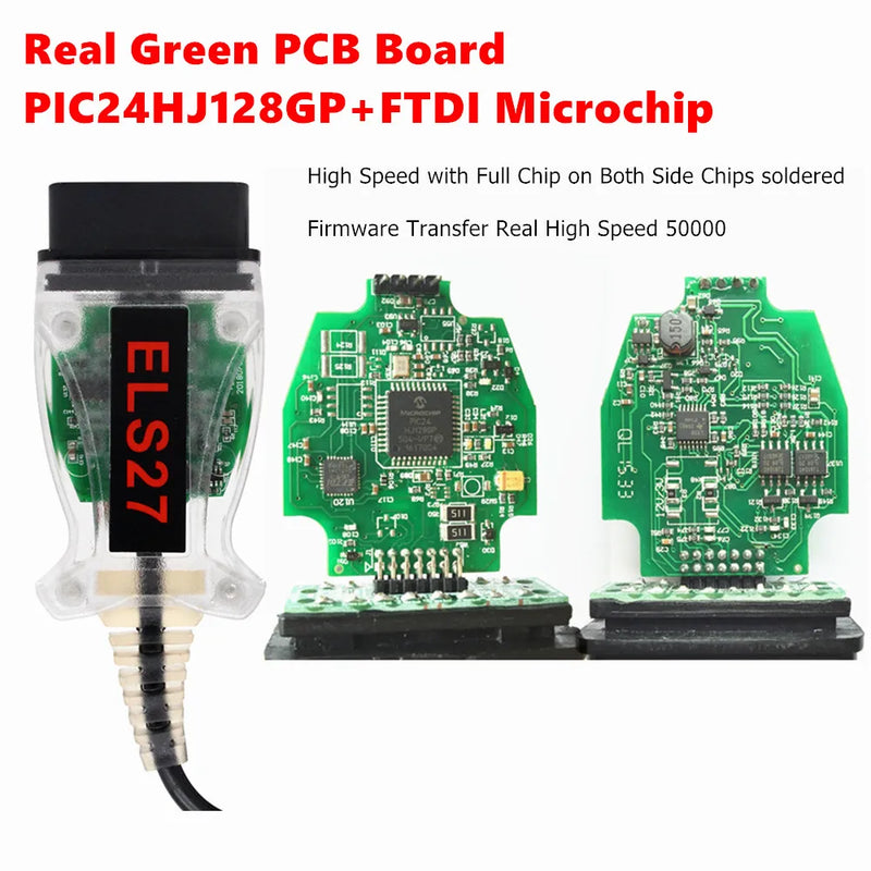Newest V2.3.8 ELS27 FORScan Green PCB PIC24HJ128GP+FTDI Mircochip Multi-Language Works ELM327&J2534 Pss-Thru For Mazda