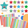 1500 Star Stickers 15 Designs Happy Smiley Student Reward Chart Behavior Labels DIY Craft Scrapbook School Office Supplies