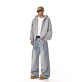 Vintage Washed Straight Leg Jeans Men Women Loose Fit | SAMAG