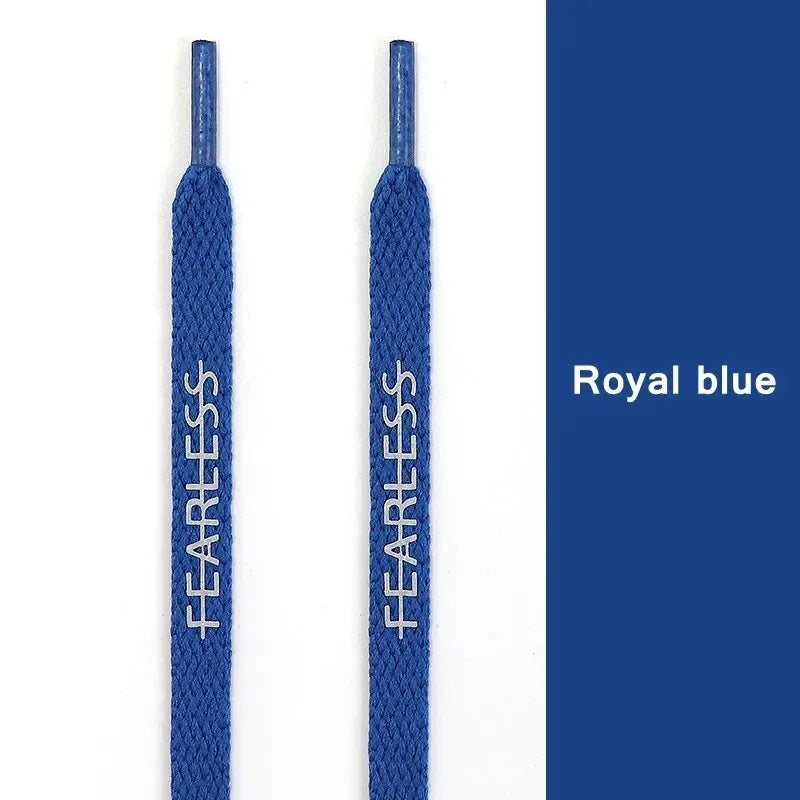 Rubber Band Classic Shoe Laces Reflective Letter Printing Flat Shoelaces for Sneakers Fashion Sports Strings Casual Accessories