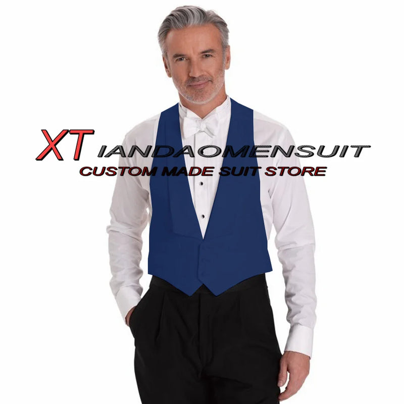 Men's Suit Vest Wedding Groom Sleeveless Jacket Lapel Formal Waistcoat Party Slim Fit Vests for Male chaleco hombre