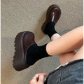 2026 New Retro Mules Platform Chunky Sole Height Increasing Slip-On Comfortable Non-Slip Daily Commute Office Street Style