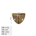 12pcs Round corner triple cornered metal corner protection edge hardware wooden box right-angle corner protection edge