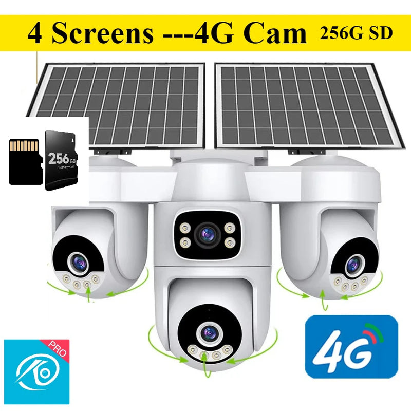 15MP 4G AOV Wireless Solar Camera 4G Sim Card Solar CCTV Auto Tracking Outdoor Protection Solar Security Camera Battery O-kam