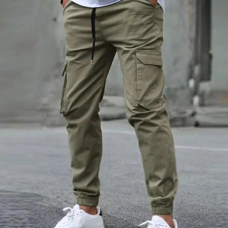 50%HOT2026 New Men's Casual Jogging Pants Solid Color Pocket Sports Trousers Street Hip Halen - View 6 | SAMAG