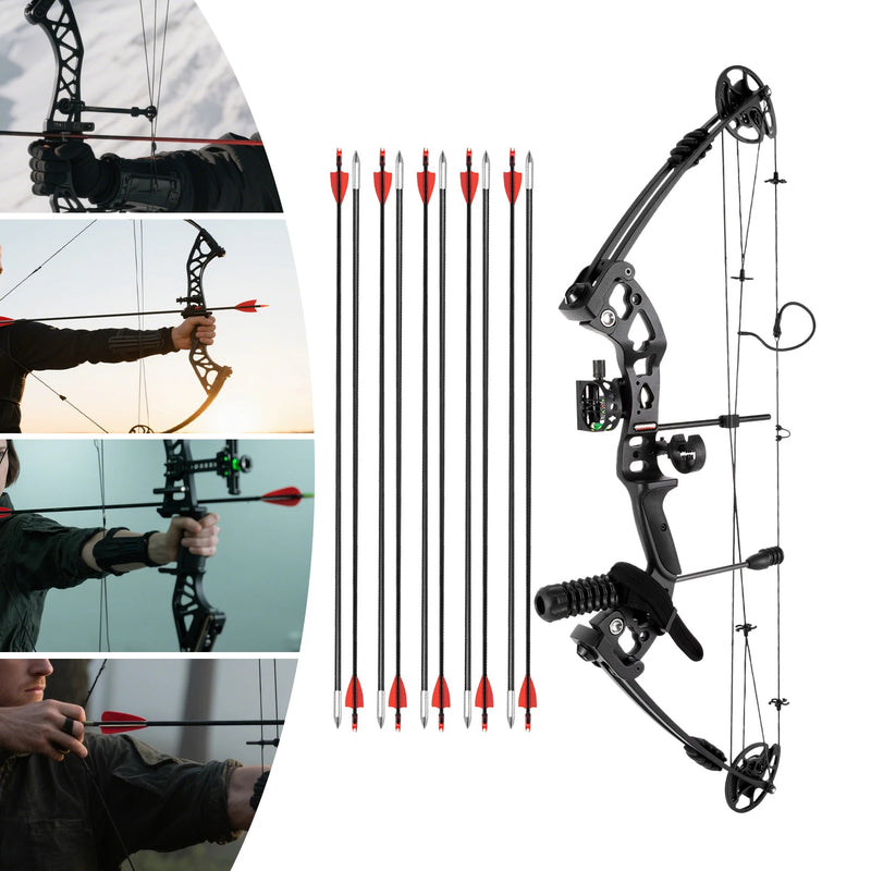 Right Handed Compound Bow Arrows Set, Archery Hunting | SAMAG