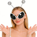 Alien Costume Accessories Set, Novelty Alien Sunglasses + Alien Headband Boppers, Space Theme Party Favors for Halloween Cospla