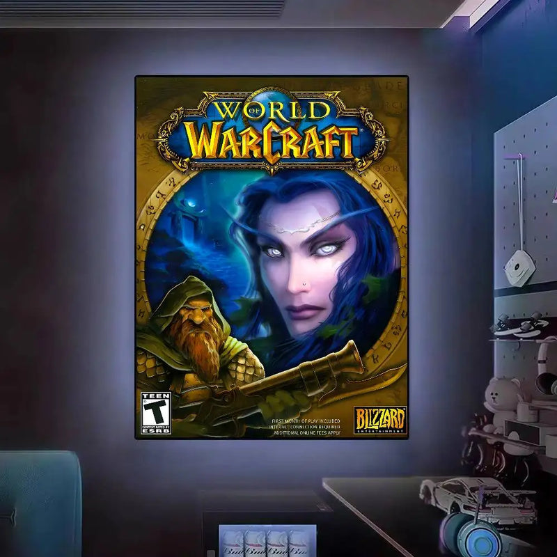 Poster High Quality Print Waterproof Wall Art Sticker For Bar Living Room Decor Gift World Of Warcraft Hot Video Game