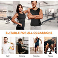 Men's Body Shaper Waist Trainer Sauna Vest Double Belt Sweat Shirt Corset Top Abdomen Slimming Shapewear Fat Burn Fitness Suits