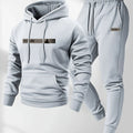 Men's two - piece set casual long - sleeved hooded sweatshirt and sports pants outfit suitable for winter - View 5 | SAMAG
