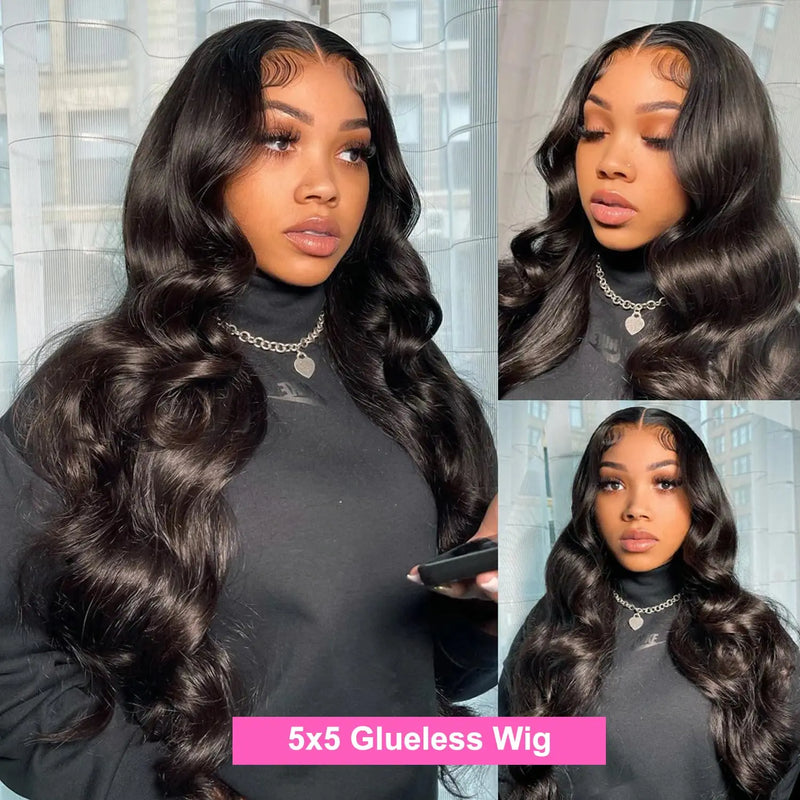 250% Density 34 Inch Hd Lace Front Wigs Human Hair 13x4 Body Wave Lace Front Wigs Human Hair Pre Plucked Glueless Black Wig Natural Black Wig For Women
