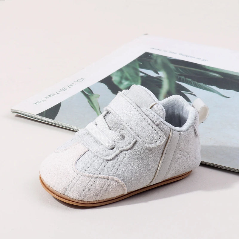 Spring Autumn Baby Unisex First Walking Indoor Outdoor Toddler Shoes With High Quality PU Leather And Soft TPR Sole For 0-18M