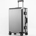 2026 Large Capacity Durable Luggage Sets 100% Aluminum Suitcase Wheels Women Girl Men Cabin Carry-On Boarding Travel 20/24/26/28