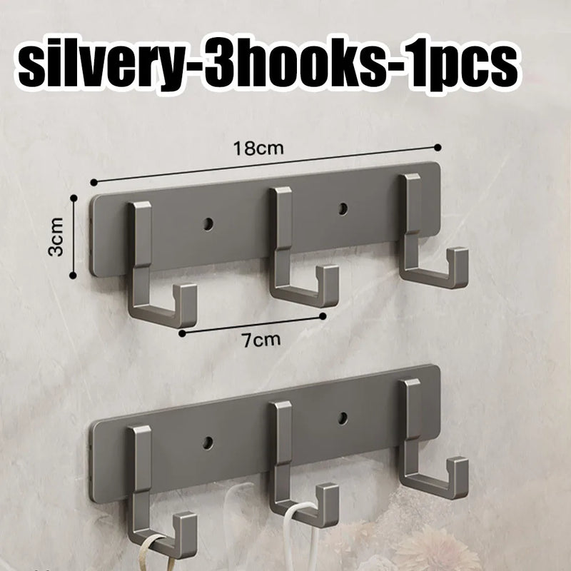 Kitchen Space Aluminum Punch - Free Hooks Are Easy to Install Utensils Storage Bathroom Bathrobe Towel - View 8 | SAMAG