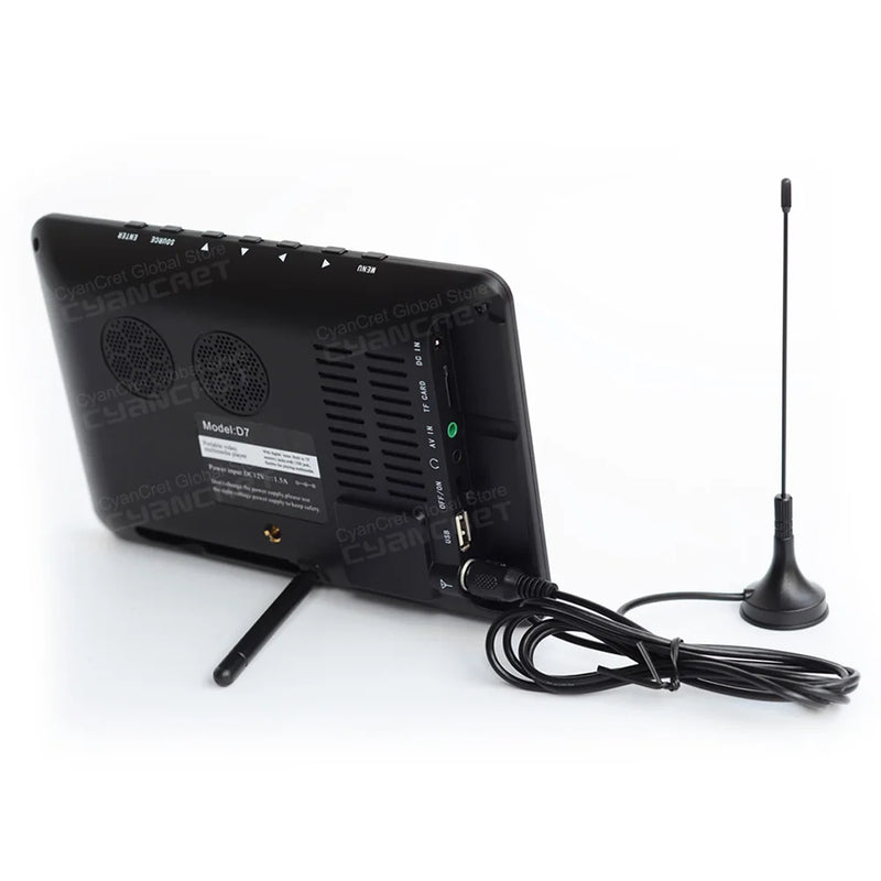 LEADSTAR D7 Portable TV DVB-T2 ATSC ISDB-T tdt DTT 7 inch Digital Analog mini small Car TV Television Support TF MP4 H.265 AC3