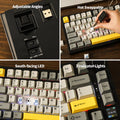 Ajazz AK820 Pro 75% Gasket-mounted Wired/Bluetooth 5.1/2.4G Wireless Mechanical Keyboard with TFT Screen for Win/Mac