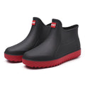 Men's Rain Boots Waterproof Rubber Shoes Outdoor Hiking Fishing Shoes PVC Kitchen Work Water Shoes Slip on Non-slip Ankle Boots