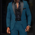 2 - Piece Men's Suit Suitable For Wedding Business Single Button Jackets And Pants Sets, Slim Fit - View 16 | SAMAG