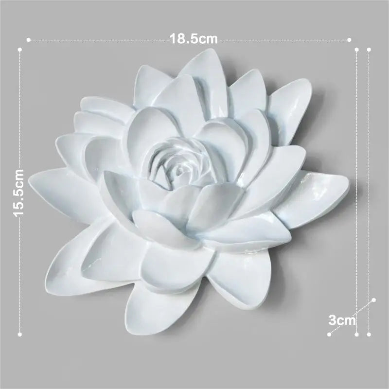 Resin Flower Wall Decoration Creative 3D Home TV Background Decoration Artificial Flowers Indoor Home Decor Housewarming Gift