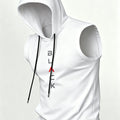 Men's Breathable Hooded Sleeveless Tank Top Casual Sports Vest Quick Dry Machine Washable Multi-Color All-Season 1 Piece