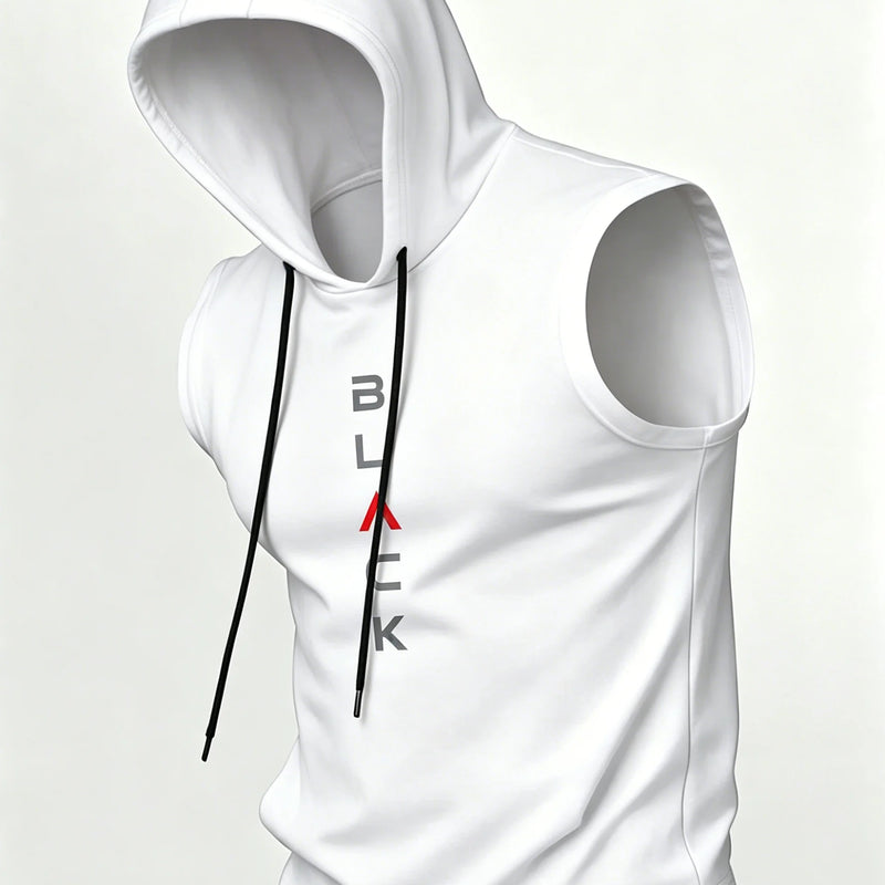 Men's Breathable Hooded Sleeveless Tank Top Casual Sports Vest Quick Dry Machine Washable Multi-Color All-Season 1 Piece