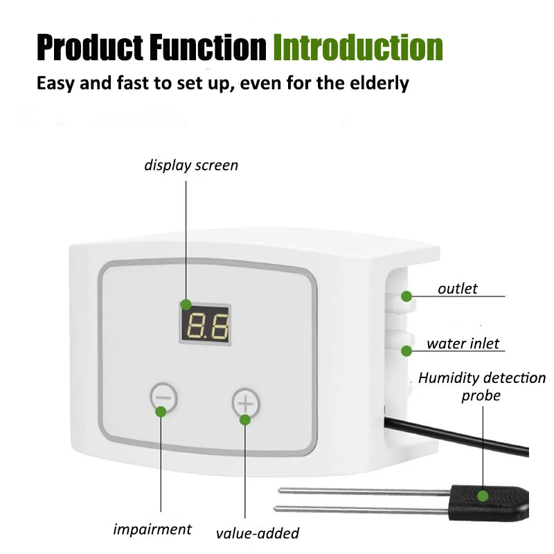 Garden Soil Moisture Sensor Automatic Watering System Adjustable Drip Irrigation Kit Watering Device for Indoor Potted Plants