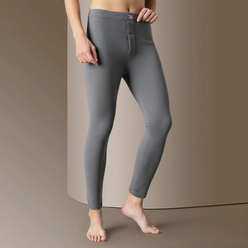 2026 Winter Men's Blue Thermal Long Underwear Pants Polyester and Spandex Blend Fabric for Warmth Asian Sizes XL-6XL