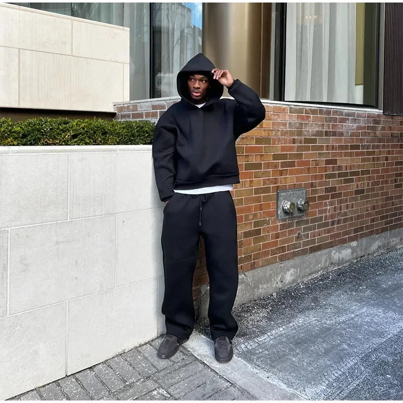 Men's Casual Sweatshirt Set Comfortable Streetwear Style Two - Piece Outfit for - View 4 | SAMAG