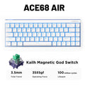 MCHOSE Ace68 Air V2 Gaming Keyboard Magnetic Switch Aluminum Plate 256K Scan Rate 8k Polling Rate RT Keys 0.001mm Accuracy ARGB