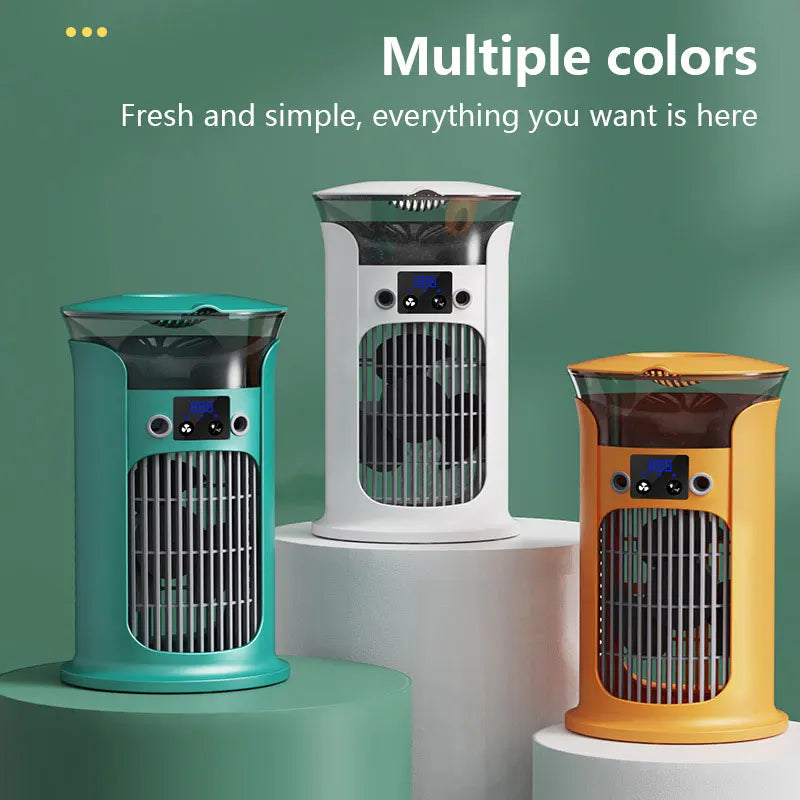 Midea Mute Desktop USB Mini Portable Air Conditioner Fan Room Home Camp Humidifier Water Mist Cooling Fan Night Lamp Air Cooler