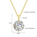 Hot Sale 100% Real 14k AU585 Gold Pendant D Color Moissanite Necklace For Women 0.5ct/1ct/2ct/3ct Luxury Engagement Jewelry
