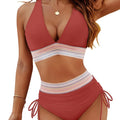 Women's Shoulder High Waist Split Bikini Swimwear | SAMAG