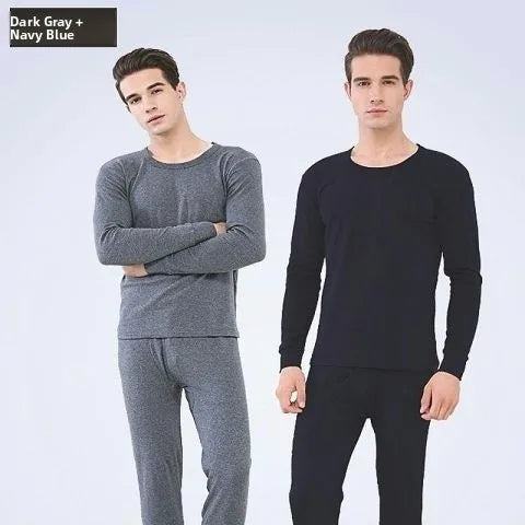 Thickened Fleece Warm Underwear Set for Men And Women Seamless Cotton Wool Shirt Large Size Winter Thermal Autumn Clothes