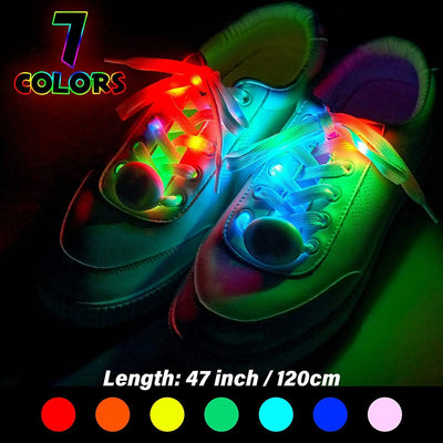 LED Sport Luminous Shoelaces Glow Shoe Strings Round | SAMAG