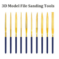 10pcs 3D Model File Cutter Scraper Engraving File Needle Deburring Kit Sanding Tools DIY 3D Printer Parts Grinding Trimming Tool