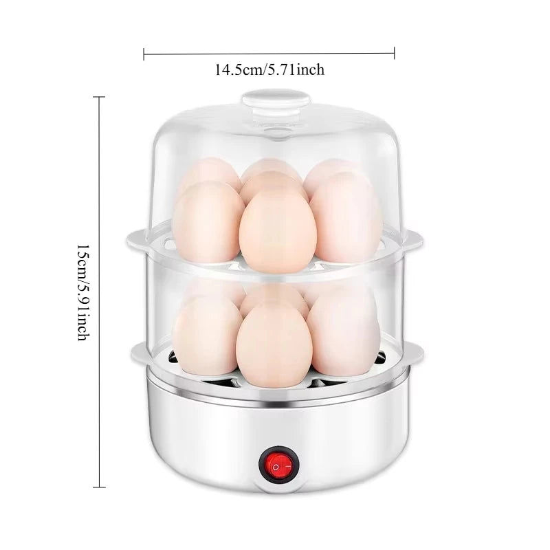 Dual-Layer Microwave Egg Cooker, BPA-Free Rapid Egg Boiler with Anti-Splatter Lid, Versatile Poacher for Fast & Healthy Eggs