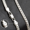 18K Gold/Silver Color 6mm Full Sideways Necklace 8/18/20/24 Inch Chain For Woman Men Fashion Wedding Engagement Jewelry Gifts