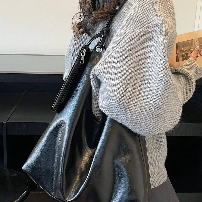 Large Capacity Solid Color Women's Shoulder Bag, Multifunctional Crossbody Bag, Women's Shoulder Tote Bag, Large Capacity Crossbody Tote Bag, Casual Work Bag