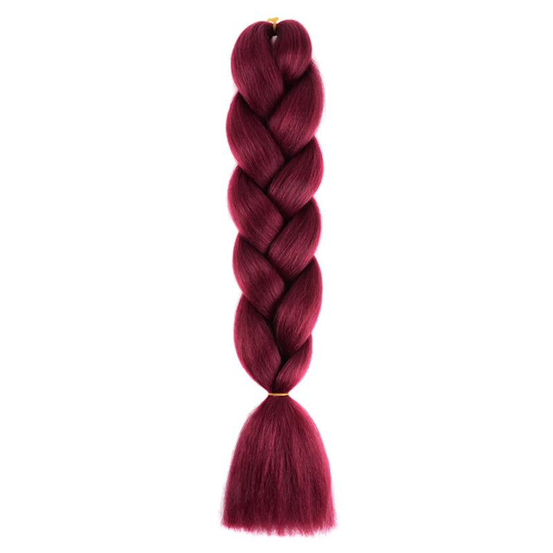 24 Inches DIY Jumbo Braiding Hair Synthetic Hair Extensions Afro Ombre Crochet Braid Hair Wholesale For Women
