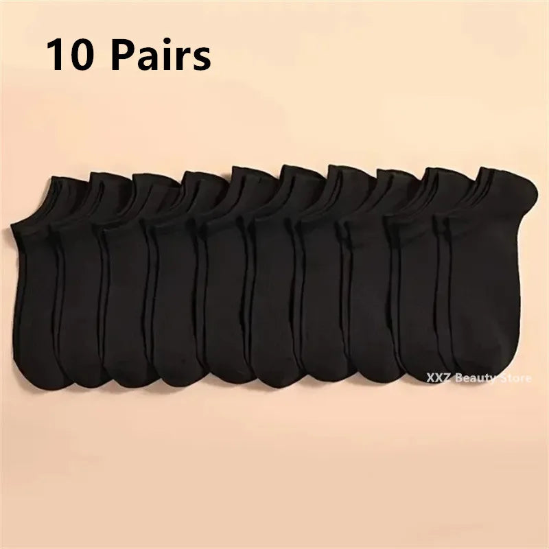 Pairs Solid Color Casual Breathable Socks Boat For Women | SAMAG