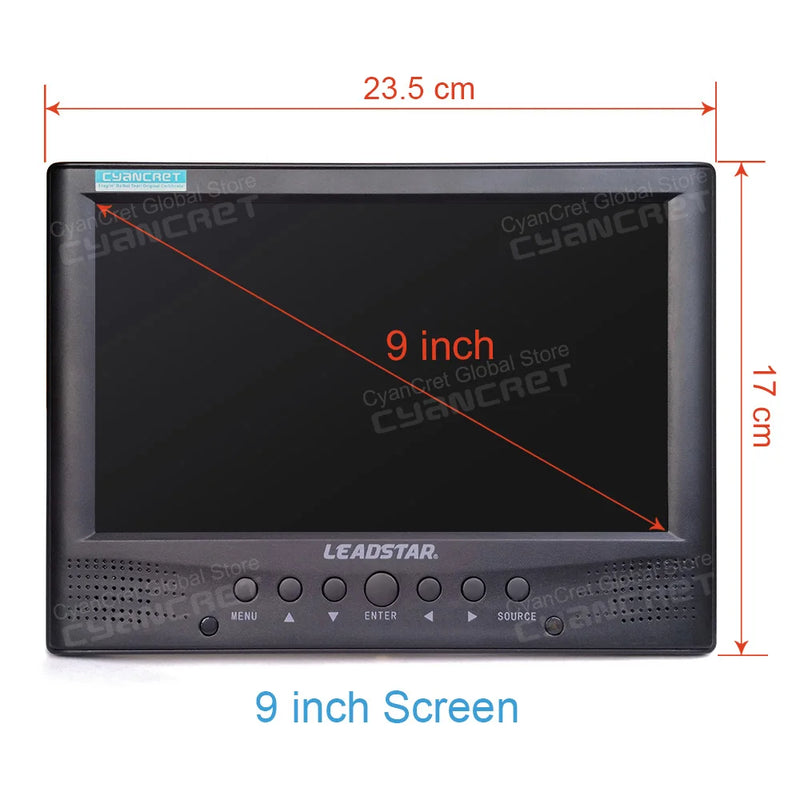 LEADSTAR D9-1 Portable TV DVB-T2 ATSC ISDB-T tdt DTT 9 inch Digital and Analog Television mini small Car TV Support H.265 AC3