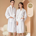New Stripe Couple Bathrobe Cool Thin Spring Autumn Mid-Length Water Absorbent Loungewear Robe Men Women Luxury Home Nightgown