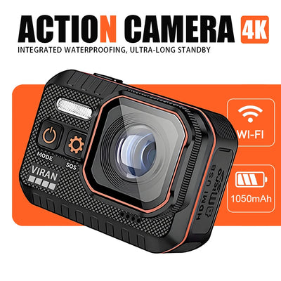 VIRAN SC002 Action Camera 4K With Remote Control Screen | SAMAG