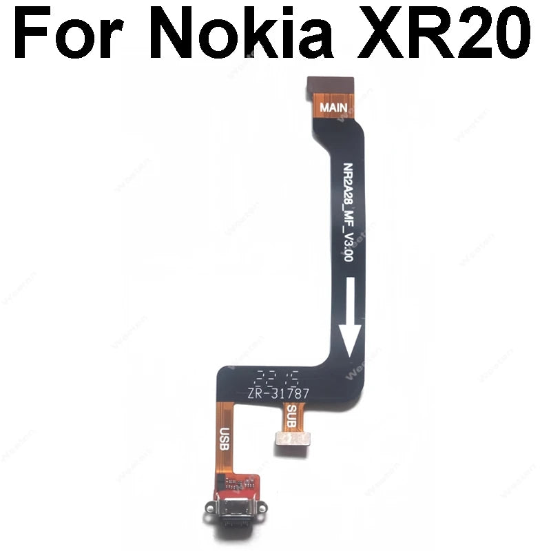 USB Charging Board Dock Port Flex Cable For Nokia XR20 XR21 X30 USB Charger Connector Flex Cable Board Ribbon Repair Parts