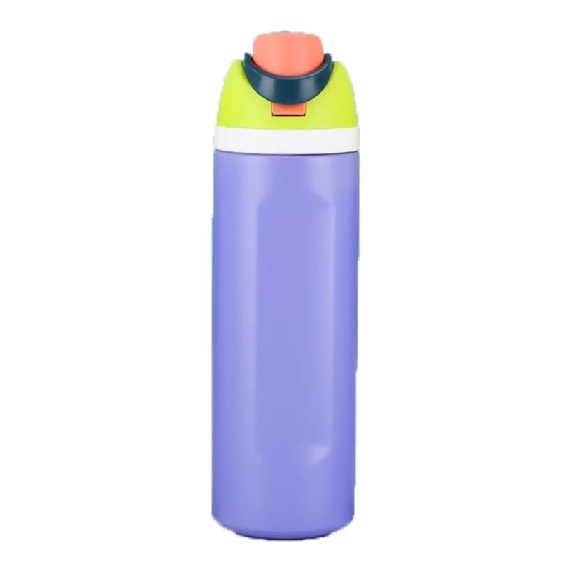 JUSTINLAU Spot Goods 19/24/32oz Thermos Cup Fruit Mug Kids Straw Cup Vacuum Flasks Stainless Steel Travel Thermal Water Bottles