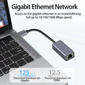 100/1000Mbps Ethernet Adapter USB 3.0 Type C RJ45 Wired Network Card For PC Laptop Desktop Gigabit Lan - Visuel 5 | SAMAG