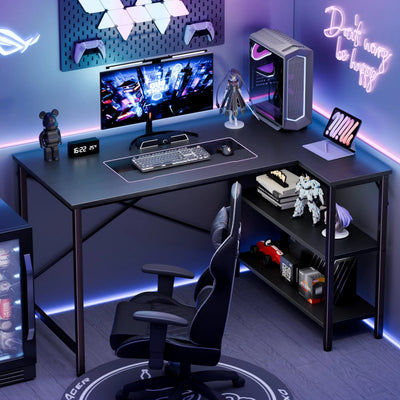 JHK L Shaped Desk 47 Inch Computer Gaming Furniture | SAMAG